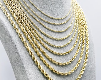 アクセサリー 10K Gold Rope Necklace 56cm 2mm 10K Yellow Gold 2mm
