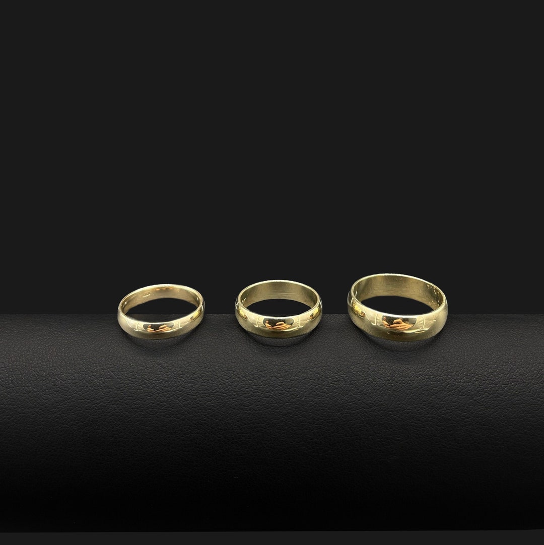 10K Gold Wedding Band Ring, Promise Ring, Enagement Ring 4mm 5mm 6mm