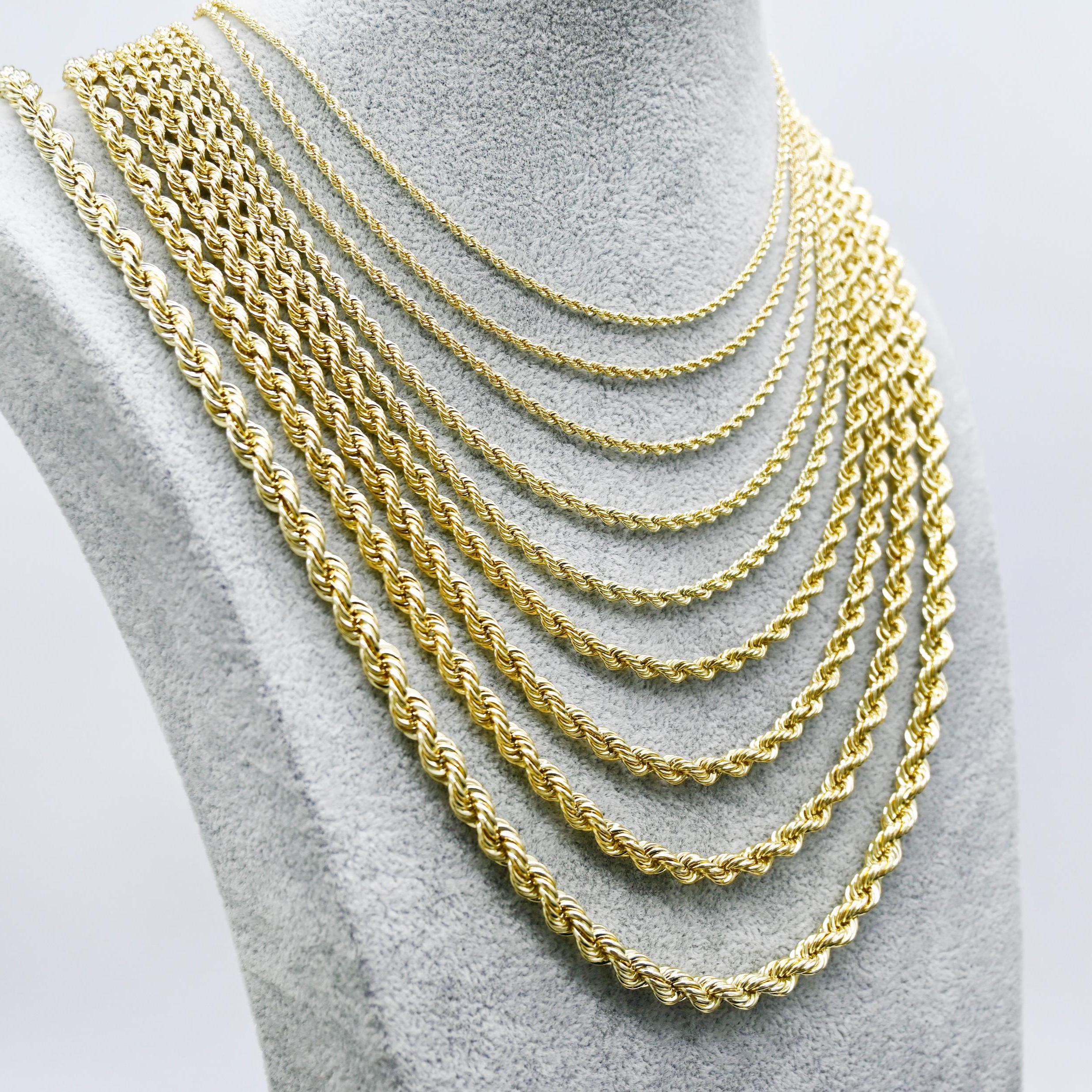 10K Gold Rope Necklace 51cm 2.5mm 【公式通販】