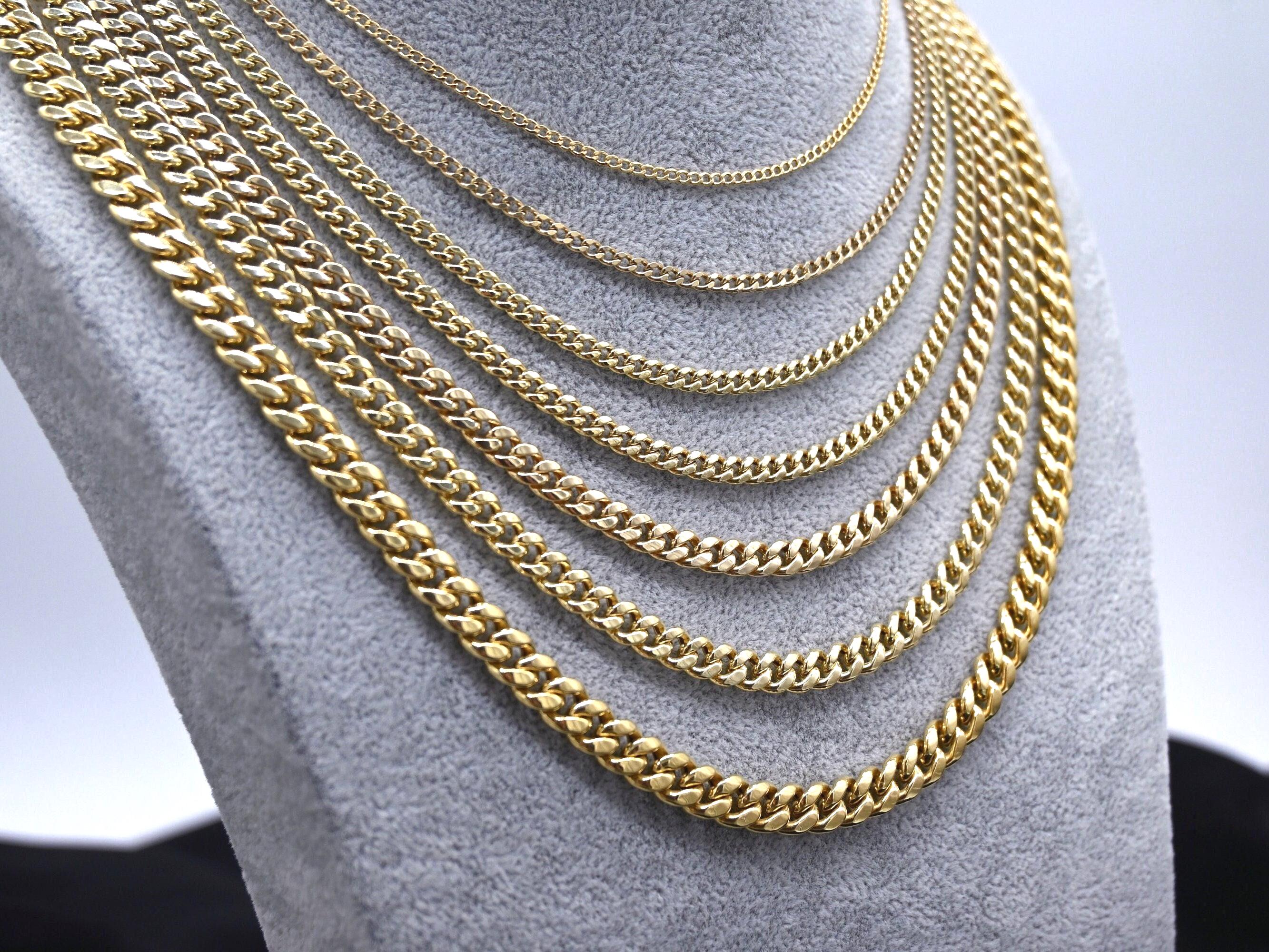 Miami Cuban Link Chain Necklace | 14k Gold Necklace | Layering Necklace |  Italian Link Chain | Curb Link Chain | Everyday Necklace - Etsy Australia