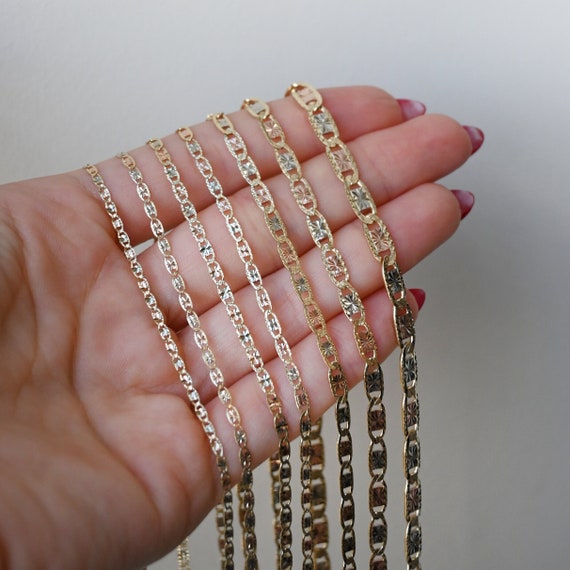 Tricolor gold chain deals