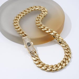 5mm Prong Cuban Chain, Iced Out Diamond Link Necklace for Men