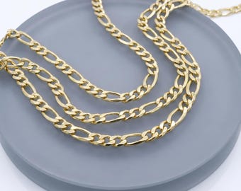 10k フィガロチェーンネックレス 10Kイエローゴールド フィガロチェーンネックレス - 1.80 MM - Etsy 日本