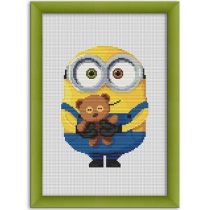 Patrón Punto de Cruz PDF Minion Bob Descarga Instantánea