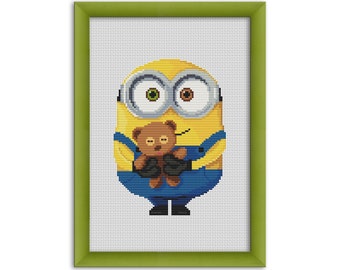 PDF Cross Stitch Pattern Minion Bob Instant Download