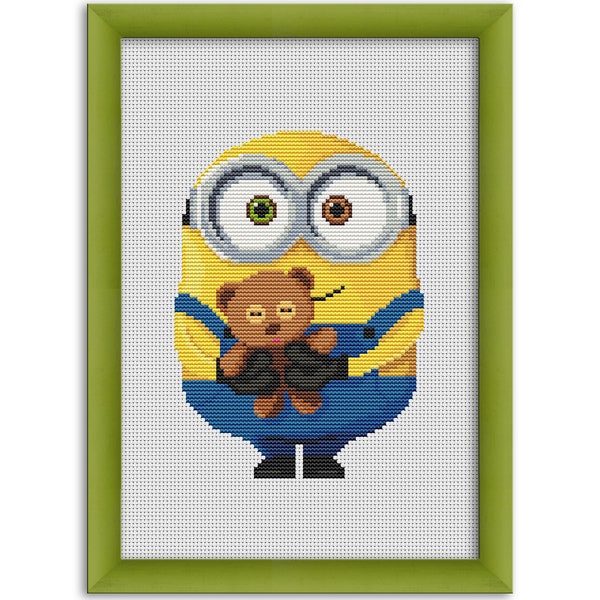 PDF Cross Stitch Pattern Minion Bob Instant Download