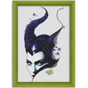 PDF Cross Stitch Pattern &quot;Maleficent&quot;  Instant Download