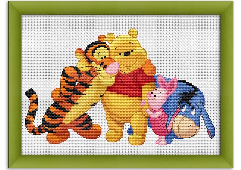 PDF Cross Stitch Pattern Winnie the Pooh and His Friends Etsy