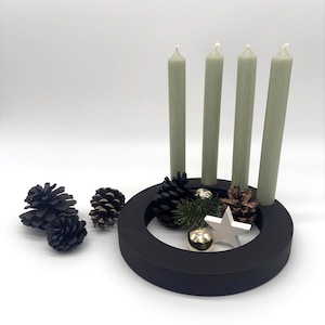 Adventskranz metall schwarz