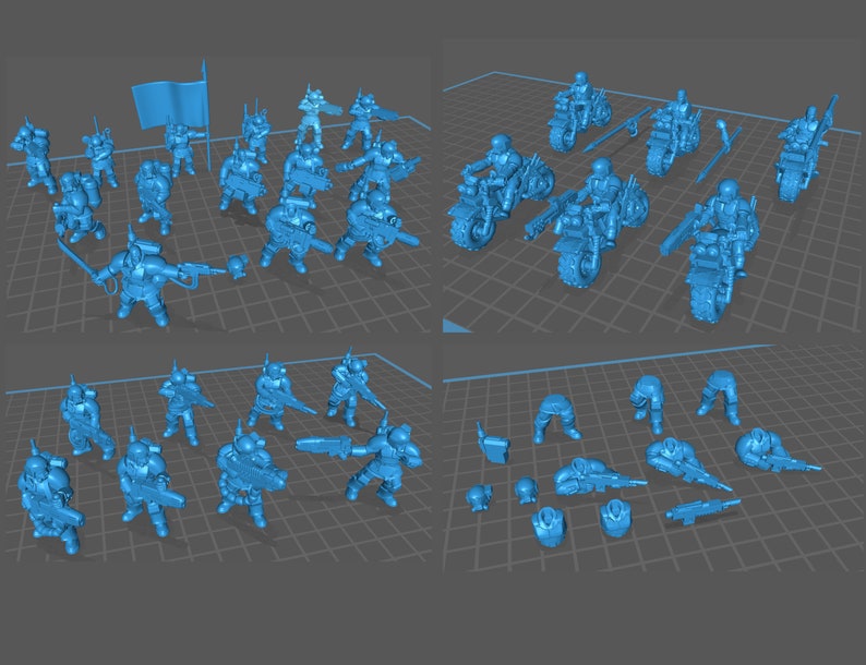 Space Army Proxy Pack01 Stl Files For 3D Printing Sci fi Etsy India