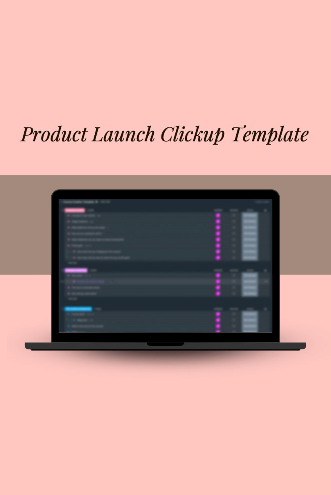 Product Launch Clickup Template Coaches Service Etsy