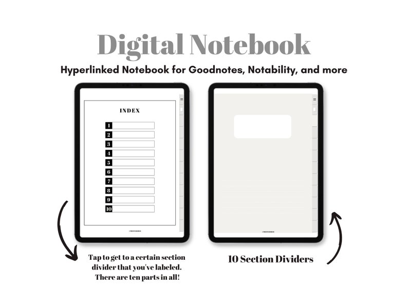 Student Digital Notebook and Planner for Goodnotes or Notability With