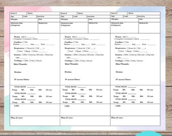 RN 3 Patientenbefundbogen, 3 oder 6 Patienten