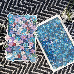 flower sticker from original acrylic painting