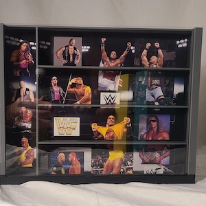 Funko Pop Display Case - WWE Shelf theme - Mini or Itty Bitty Sizes