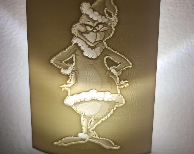 Christmas lithophane led night light