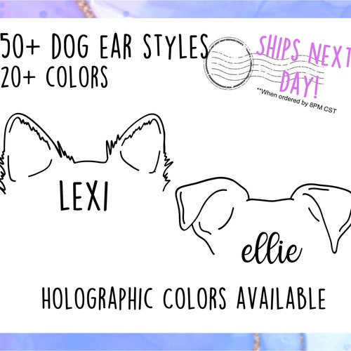 Custom Pet Ears Sticker Decal / Dog Ears Sticker Decal Car Etsy