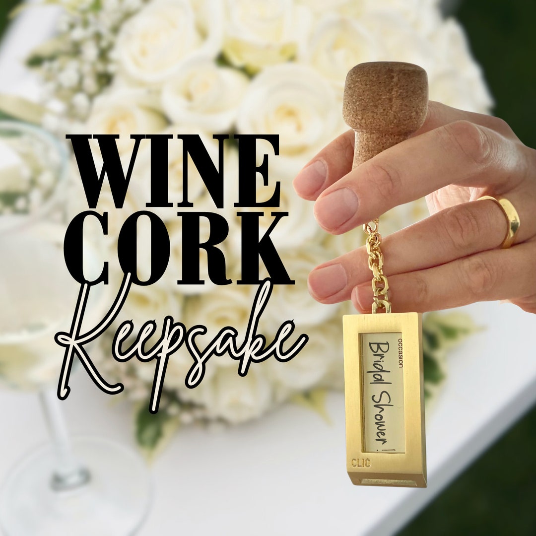 Wine and Cheese Bridal Shower Theme Wine Cork Keepsake Gift for the Bride Mother of the Bride