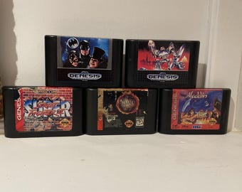 Lote de 5 juegos clásicos de Sega Genesis probados.