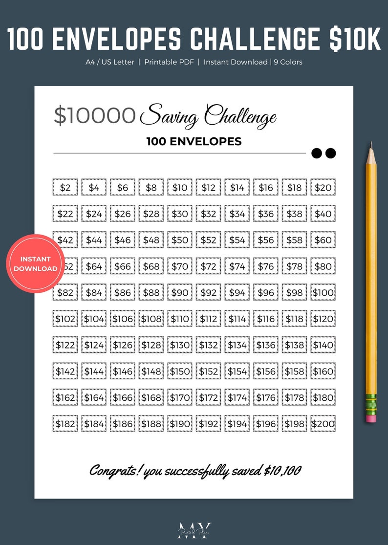 100-envelope-challenge-printable-10k-savings-challenge-etsy