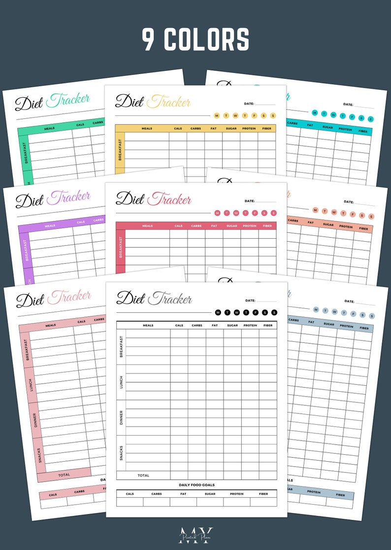 Diet Tracker Printable Diet Log Template Calorie Deficit Tracker Diet Tracker Printable Diet Log Template Calorie Deficit Tracker
