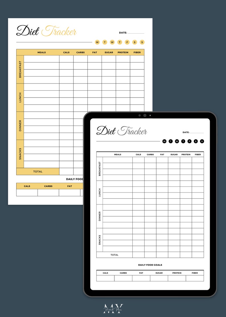 Diet Tracker Printable Diet Log Template Calorie Deficit Tracker Diet Tracker Printable Diet Log Template Calorie Deficit Tracker