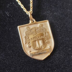 Custom Personalized Crest Pendants - Family Crests, Coat of Arms, Graduation - Minimalist Gold and Silver Design