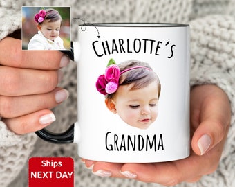 Custom Baby Face Mug, Personalize Child Photo Coffee Cup for Dad / Mom, Mug with Baby Picture,Mothers Day Gift, Christmas Grandchild Mug