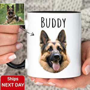 Custom Dog Mug, Personalized Dog Coffee Mug, Dog Picture Mug, Dog Face Mug, Pet Photo on Cup, Dog Portrait Remembrance Gift
