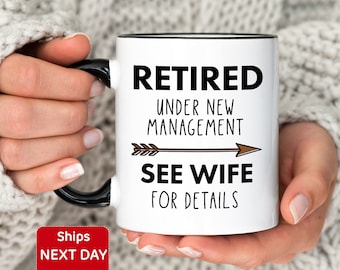 Cadeau de retraite pour homme - Tasse à café de retraite - Cadeau drôle pour un mari juste à la retraite, un père, un collègue, un oncle, un ami - Tasse de bâillon de retraite