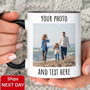 Custom Coffee Mug with Photo, Personalized Picture Coffee Cup, Anniversary Mug Gift for Him / Her, Customizable Logo-Text Mug to Men-Women