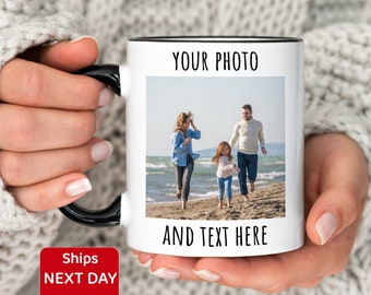 Custom Coffee Mug with Photo, Personalized Picture Coffee Cup, Anniversary Mug Gift for Him / Her, Customizable Logo-Text Mug to Men-Women