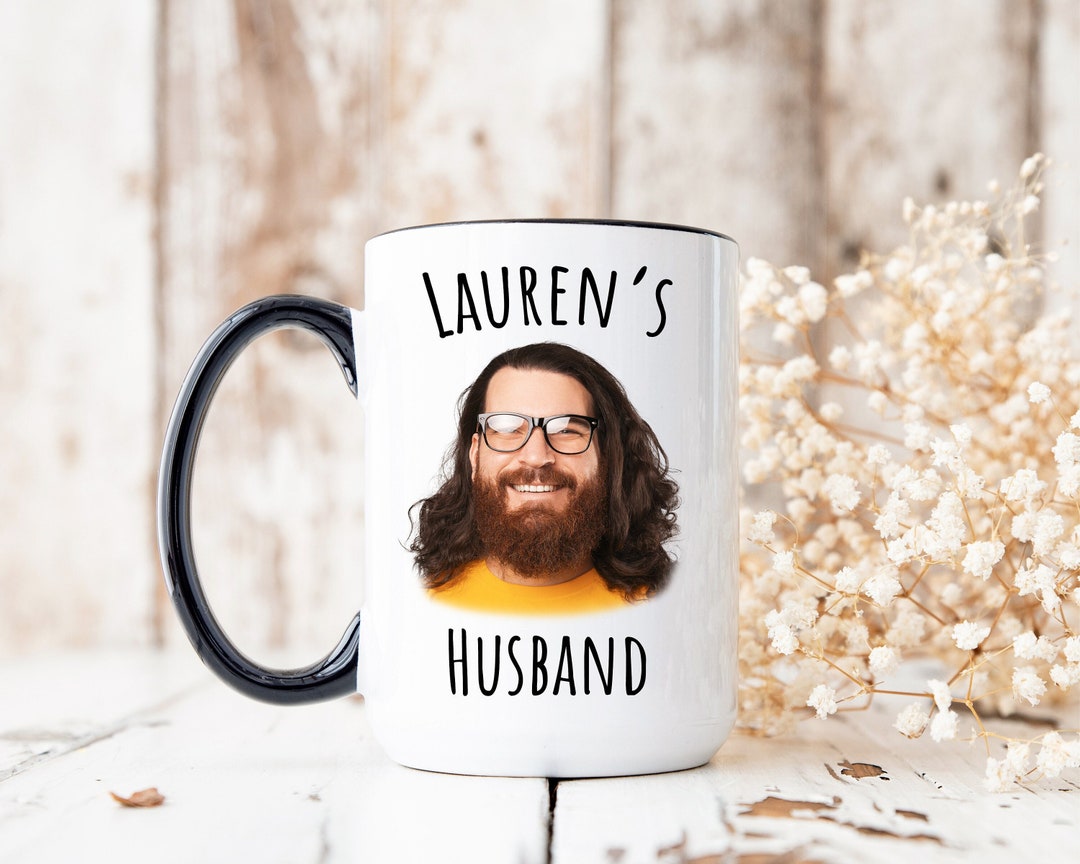 Custom Boyfriend Face Mug Gift, Personalized Fiancé Photo Coffee Mug