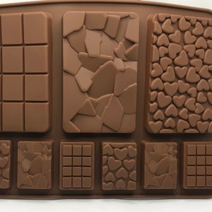3D Chocolate Bars, Hershey Bars, Candy Bar Silicone Mold, Cupcake  Decoration, Chocolate, Fondant, Resin, Clay