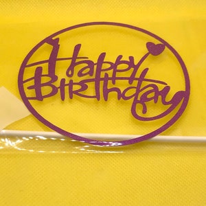 Happy Birthday Circle Cake Toppers