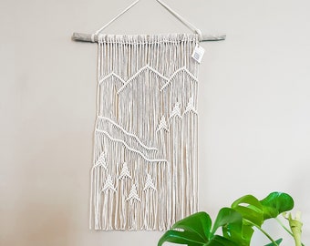 mountain range macrame | three sisters | macrame wall hanging | macrame mountains | nature wall hanging | boho home