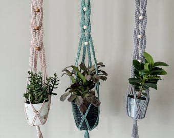 macrame plant hanger | plant hanger | macrame decor | boho decor | handmade gift | plant lover gift