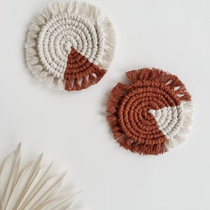 macrame coasters coasters handmade coasters fringe coasters boho coasters boho home handmade gift mug coaster candle coaster 2 mix