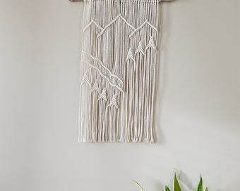 mountain range macrame | three sisters | macrame wall hanging | macrame mountains | nature wall hanging | boho home