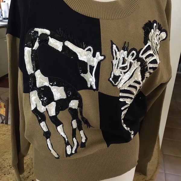 Vintage Escada Giraffe sweater