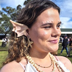 SIREN - Elf Ears Latex prosthetic Mermaid Ears Fin Dragon webbed cosplay LARP elven felifae