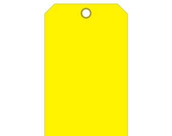 2 x 4 Yellow Plastic  Waterproof tags 100 per pack