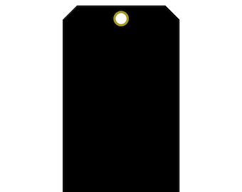 2" x 4" Black Plastic Waterproof tags 100 per pack