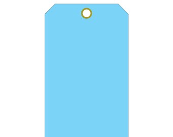 2" x 4" Light Blue Plastic Waterproof tags 100 per pack