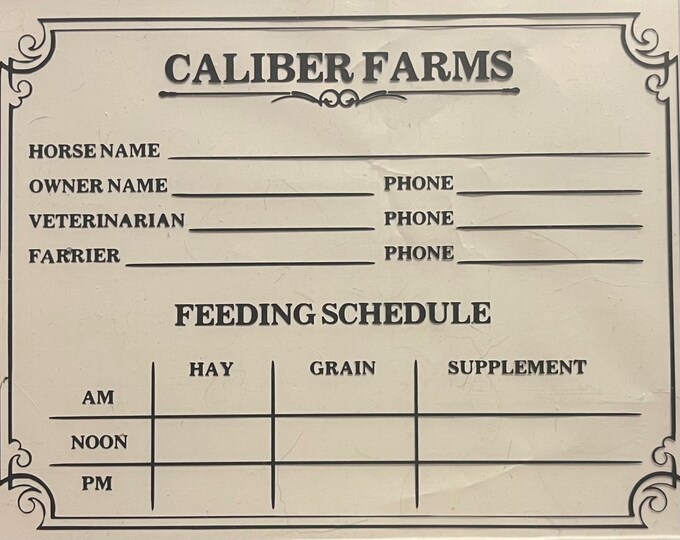 Feed Storage Signage Custom Horse Stall Feed Sign - Etsy