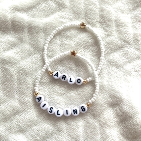 Star bead friendship bracelet name bracelet personalised bracelets choose your name Etsy