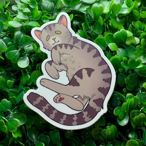 gray cat sticker