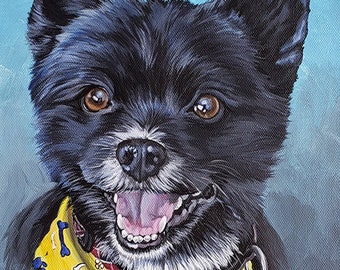 Personalized Gift, Custom Pet Portrait, Dog Art, Dog, Pet Loss Gift, Pet Portrait Painting, Pet Portrait Custom, Pet Memorial, Dog Painting