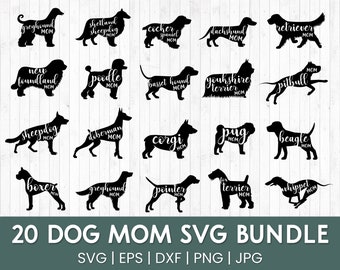 Perro SVG paquete dibujado a mano, Dog Mom svg, Paw svg, Dog Lover svg, For mom svg, Pawsitive svg, Puppy svg, Dog Sayings svg, Dog Clipart