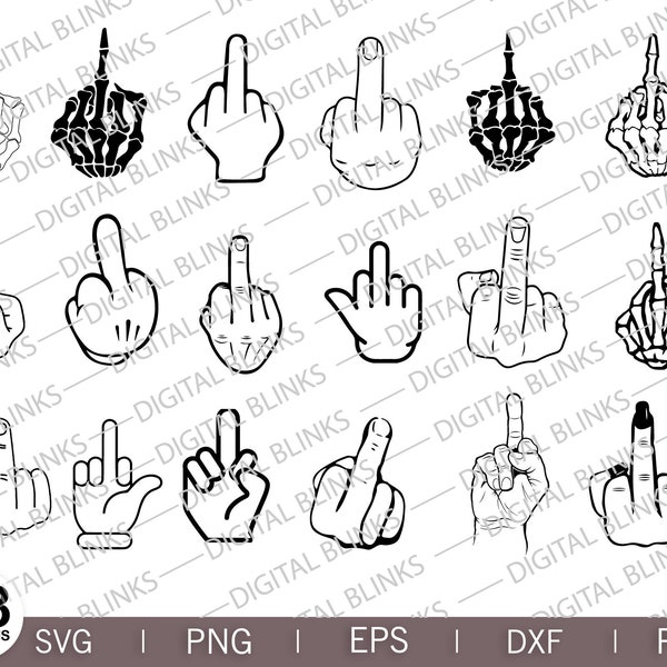 Mittelfinger SVG, Mittelfinger Cricut, Mittelfinger PNG, Mittelfinger SVG Schnittdatei, Mittelfinger, Skelett svg